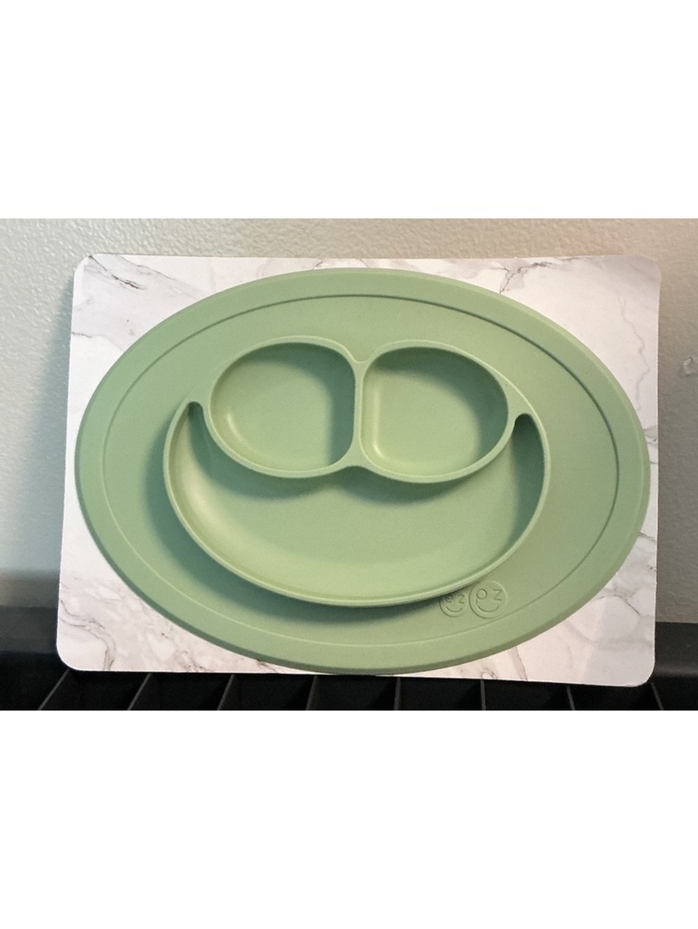ezpz Mini Mat Suction Placemat and Plate in One for Babies and Toddlers, Sage